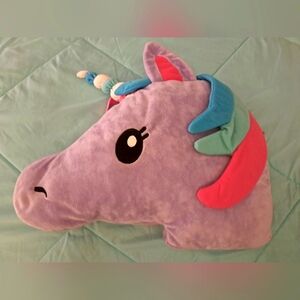 Unicorn Plush Backpack Purple Pink Straps Novelty Stuffed Animal Plush Soft